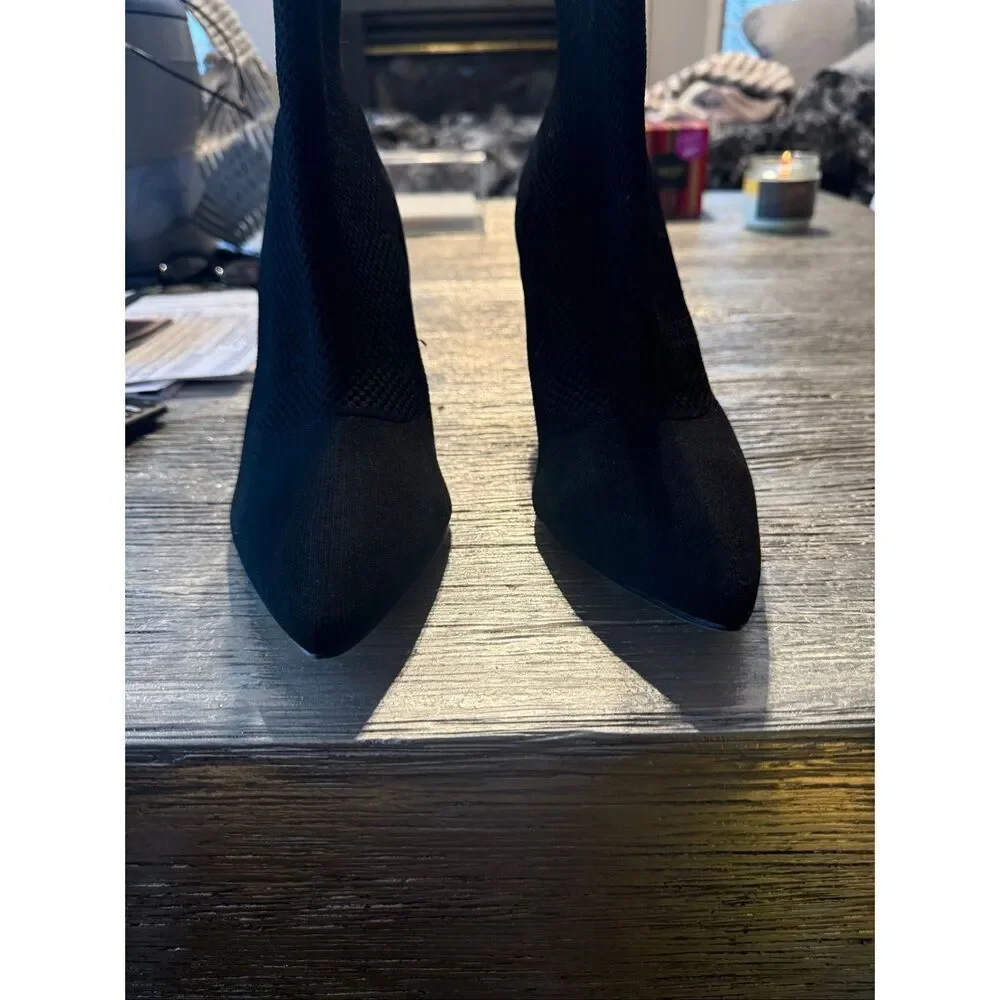 MIA Black Stretch Mesh Heel Booties sz 11 NWOT